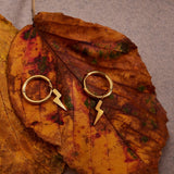 Lightning Bolt Huggie Hypoallergenic Earrings