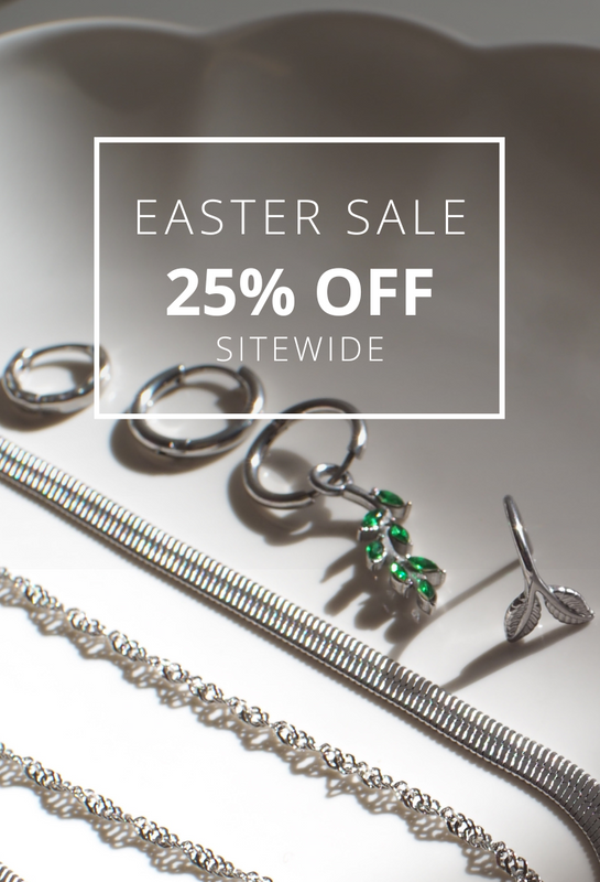 25% off sitewide, no code needed. Shop our latest collections of hypoallergenic jewellery.