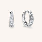 Tapered Crystal Huggie Earrings