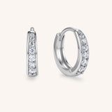 Tapered Crystal Huggie Earrings