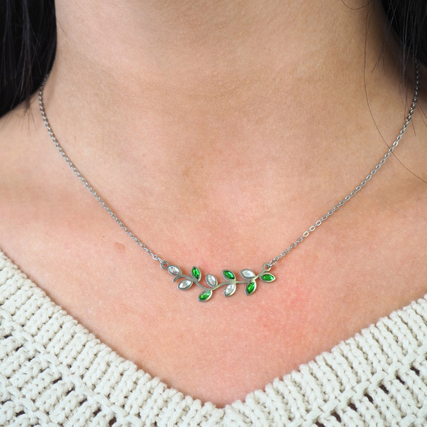 Olive CZ Hypoallergenic Necklace