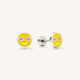 Heart Eyes Flat Back Earrings