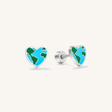 My World Flat Back Earring