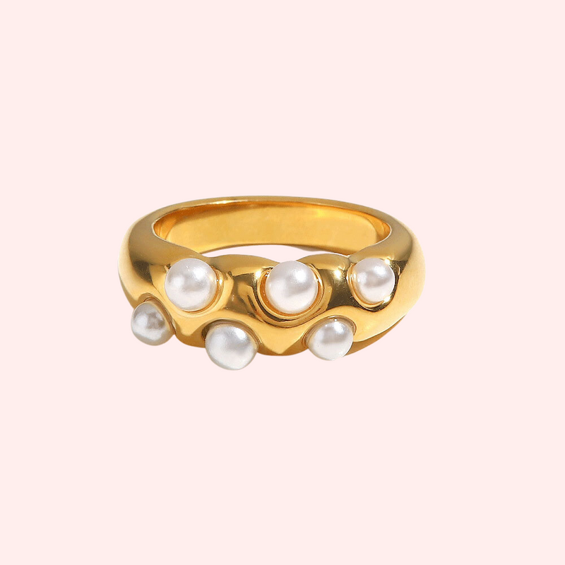 Pearl Dome Hypoallergenic Ring