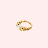 Rope Pearl Hypoallergenic Ring