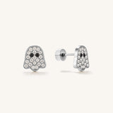 Glittering Ghost Flat Back Earrings
