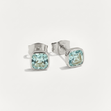 Cushion Birthstone Stud Earrings