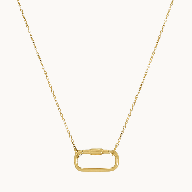 Open Link Carabiner Chain Necklace