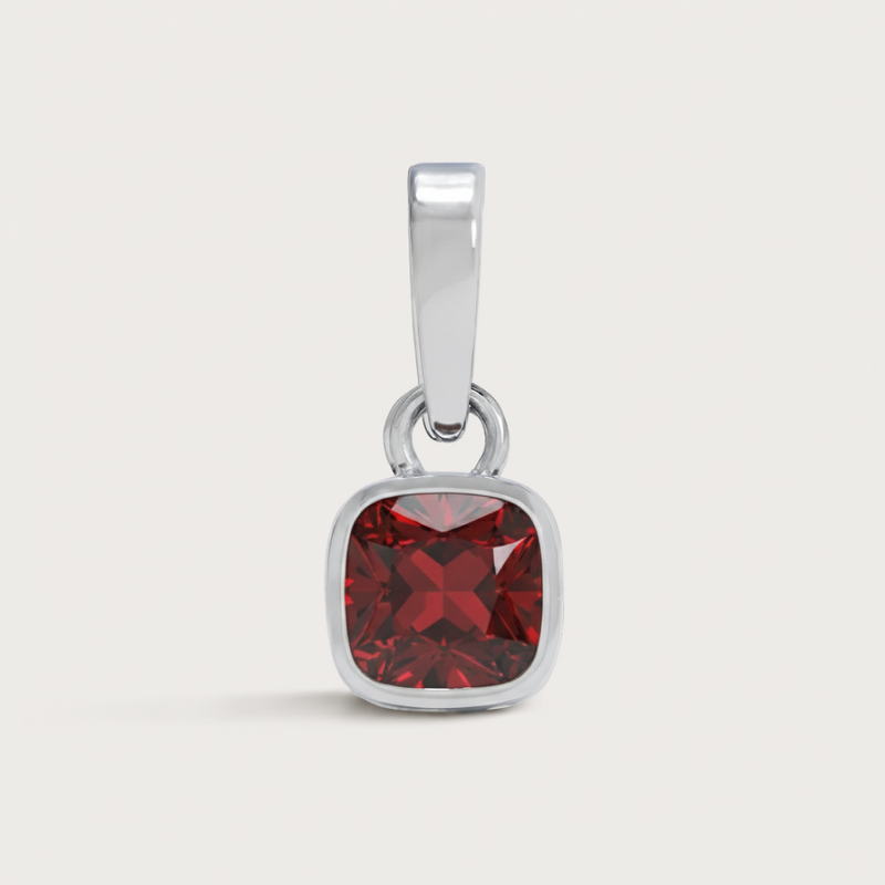 Cushion Birthstone Charm