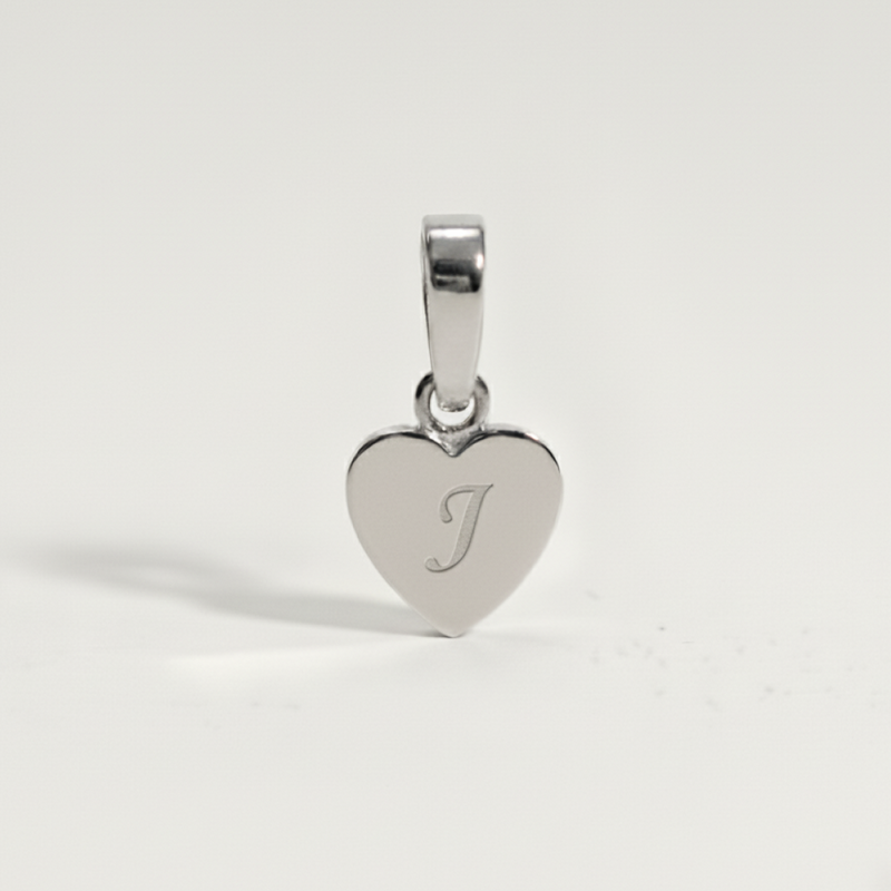 Heart Initial Charm