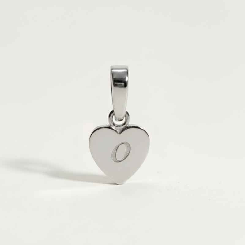 Heart Initial Charm