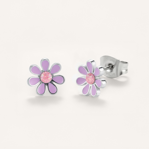 Colourful Flower Hypoallergenic Earrings
