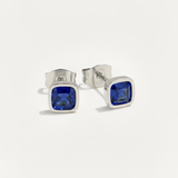 Cushion Birthstone Stud Earrings