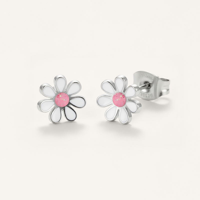 Colourful Flower Hypoallergenic Earrings