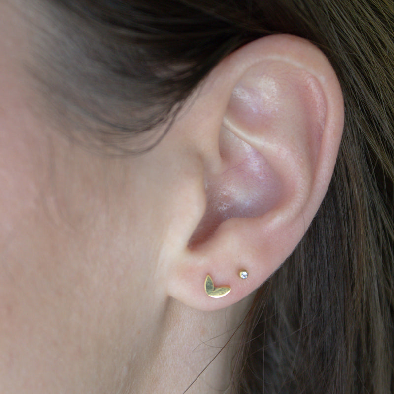 Tiny Leaf Hypoallergenic Earrings