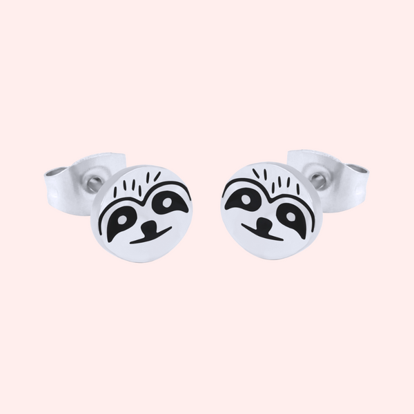 Sloth Face Hypoallergenic Earrings