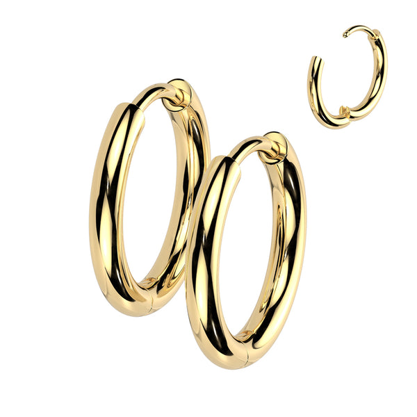 Titanium Chunky Hoop Hypoallergenic Earrings