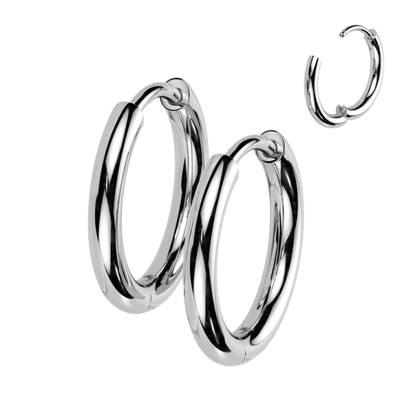 Titanium Chunky Hoop Hypoallergenic Earrings