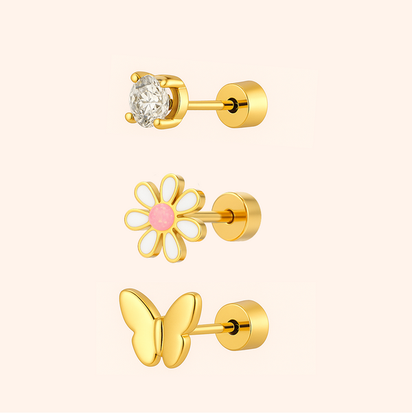 Kids Flat Back Set in Gold - Style 2