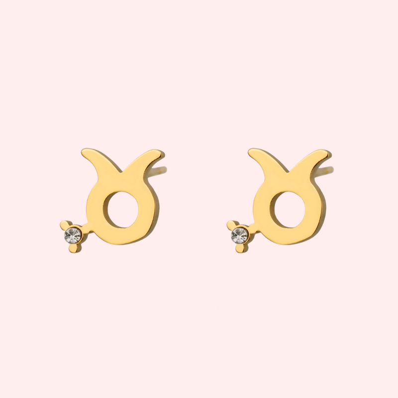 Taurus Zodiac Sign Hypoallergenic Earrings