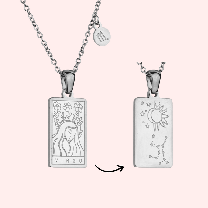 Tarot Cards Pendant Necklace | Sterling Silver Pendant Chain | Light Years