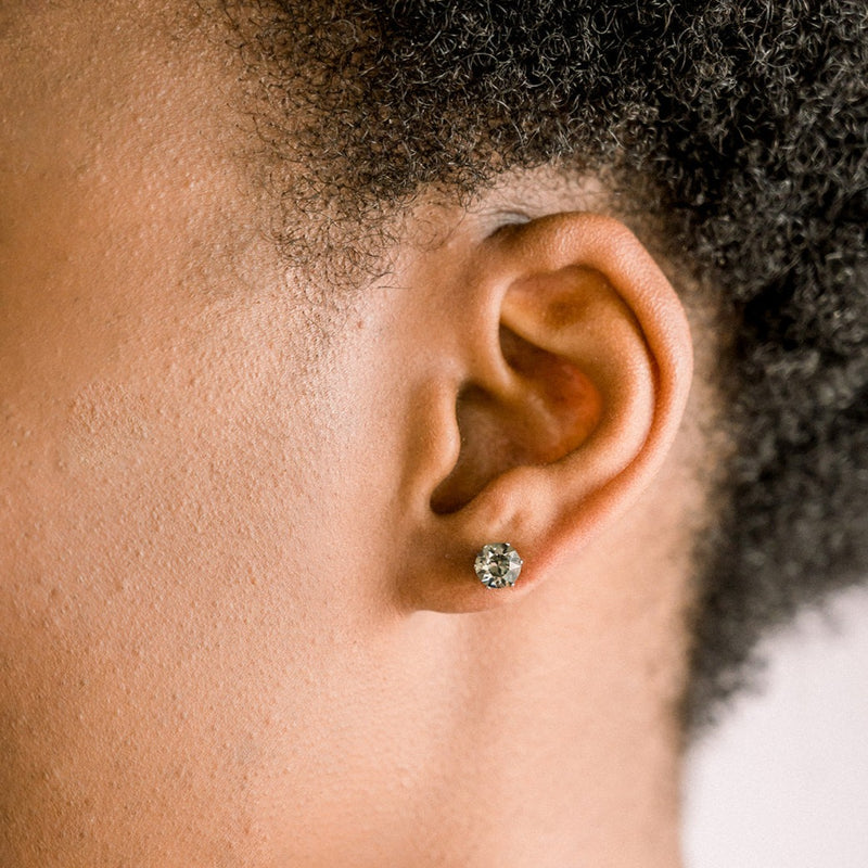 Black Diamond Swarovski Crystal Hypoallergenic Earrings