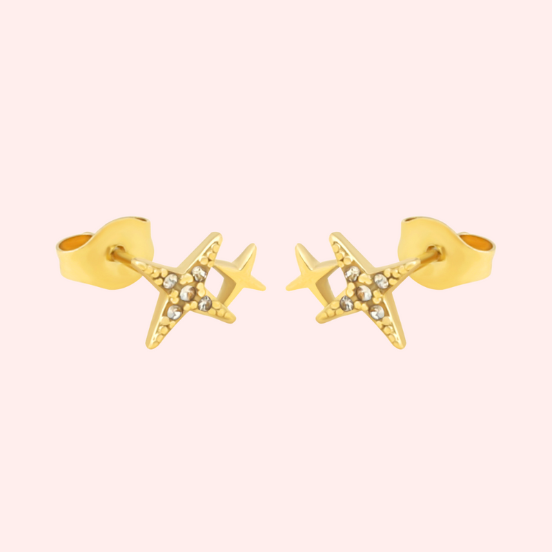 Double Star Hypoallergenic Earrings