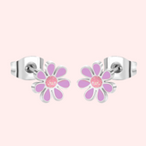 Colourful Flower Hypoallergenic Earrings