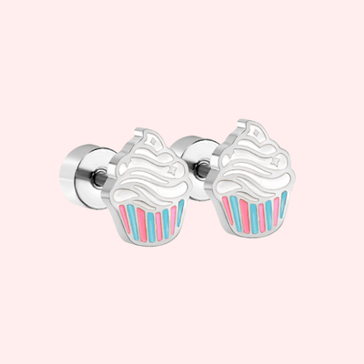 Cupcake flat back earrings