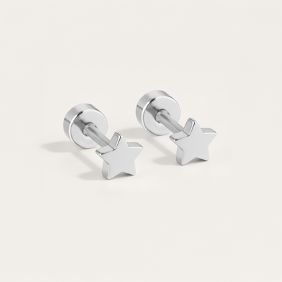 Star flat back earrings