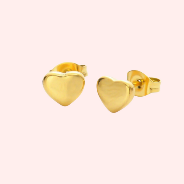 Rounded Heart Hypoallergenic Earrings