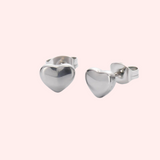 Rounded Heart Hypoallergenic Earrings