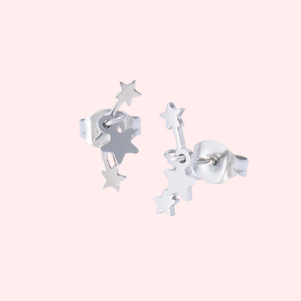 Star Ear Climber w/ Star Charm Hypoallergenic Earrings