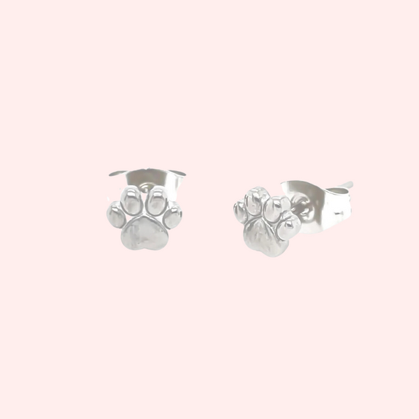 Mini Paw Stud Hypoallergenic Earrings