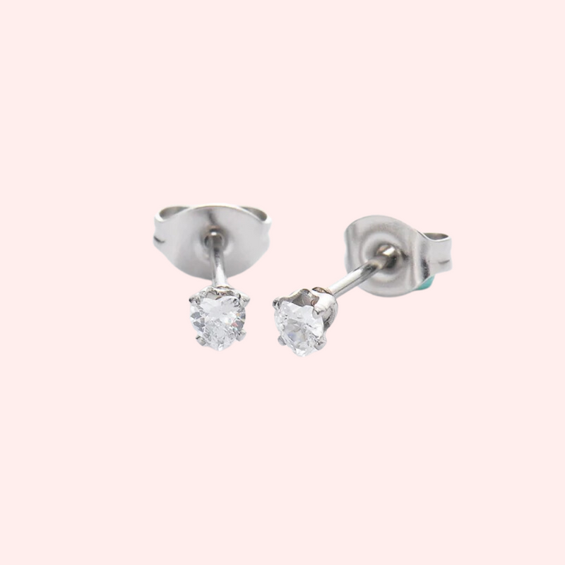 White gold sales hypoallergenic earrings