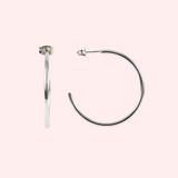 30mm Stud Hypoallergenic Half Hoop Earrings