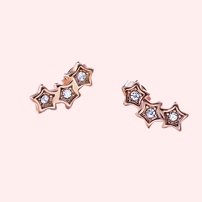 Constellation CZ Ear Climber Hypoallergenic Earrings