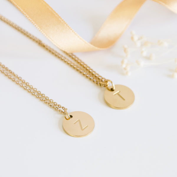 A-Z Initial Necklace Gold