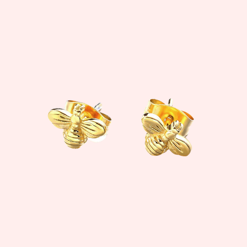 Honey Bee Hypoallergenic Stud Earrings