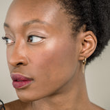 Chain Drop Huggie Hypoallergenic Earrings