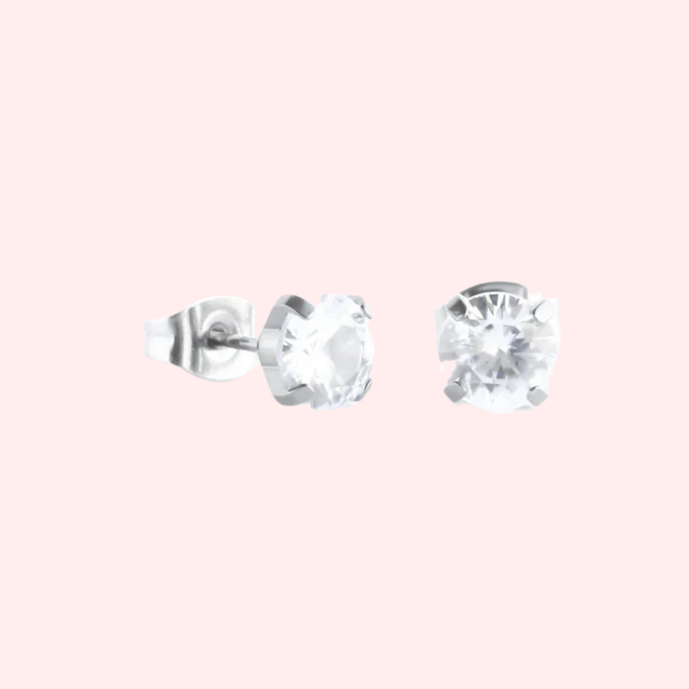 Titanium Prong Set CZ Hypoallergenic Earrings – Solace Jewellery Ltd®