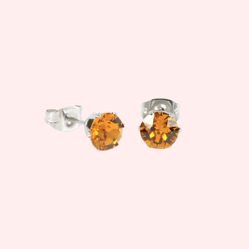 Orange 2025 topaz earrings