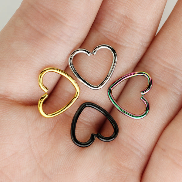 Single Heart Bendable Cartilage Ring