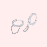 Chain Drop Huggie Hypoallergenic Earrings