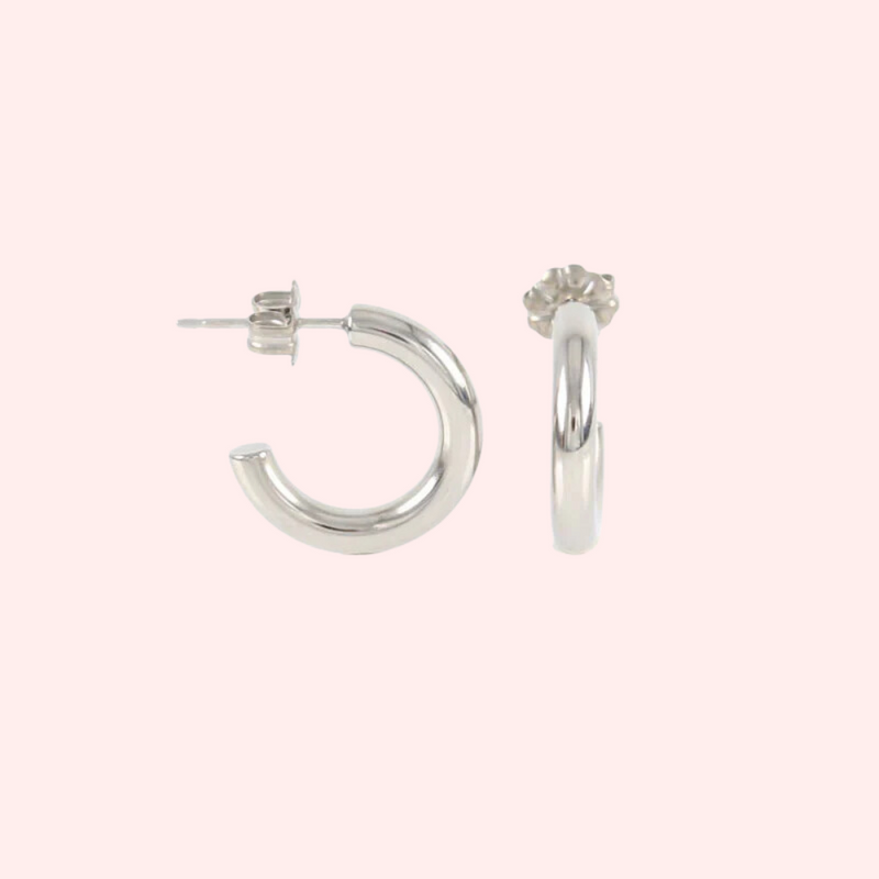 Small titanium 2025 hoop earrings