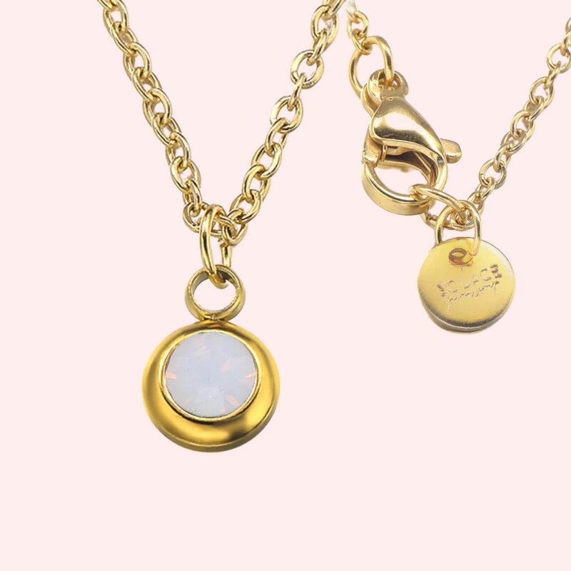 Opal sales bezel necklace
