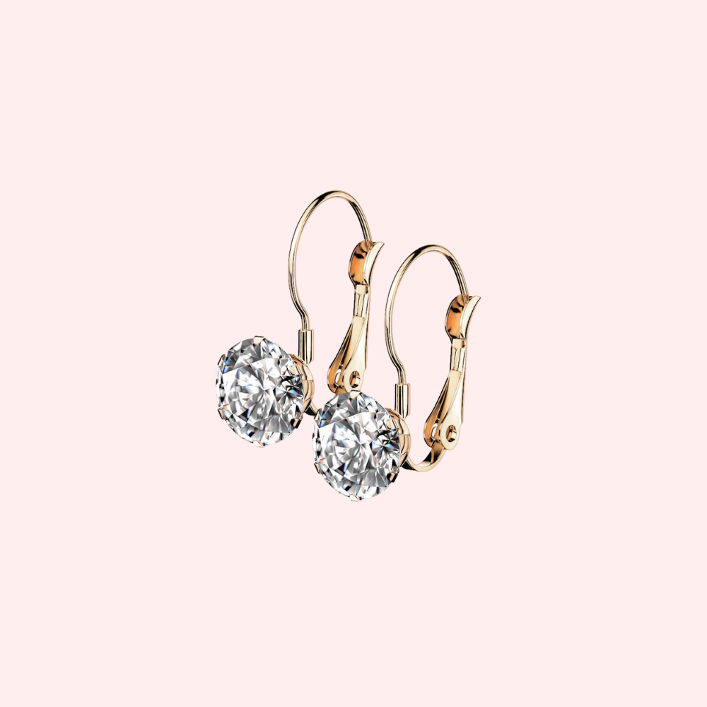 925 Sterling Silver Pearl & CZ Leverback Earrings - 6mm Continental Wire - UK Made Birthday Gift 11 thumbnail image